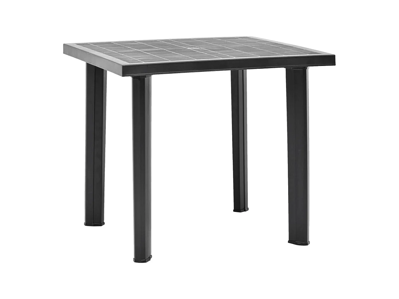 Antraciet tuintafel 80x75x72 cm Kunststof