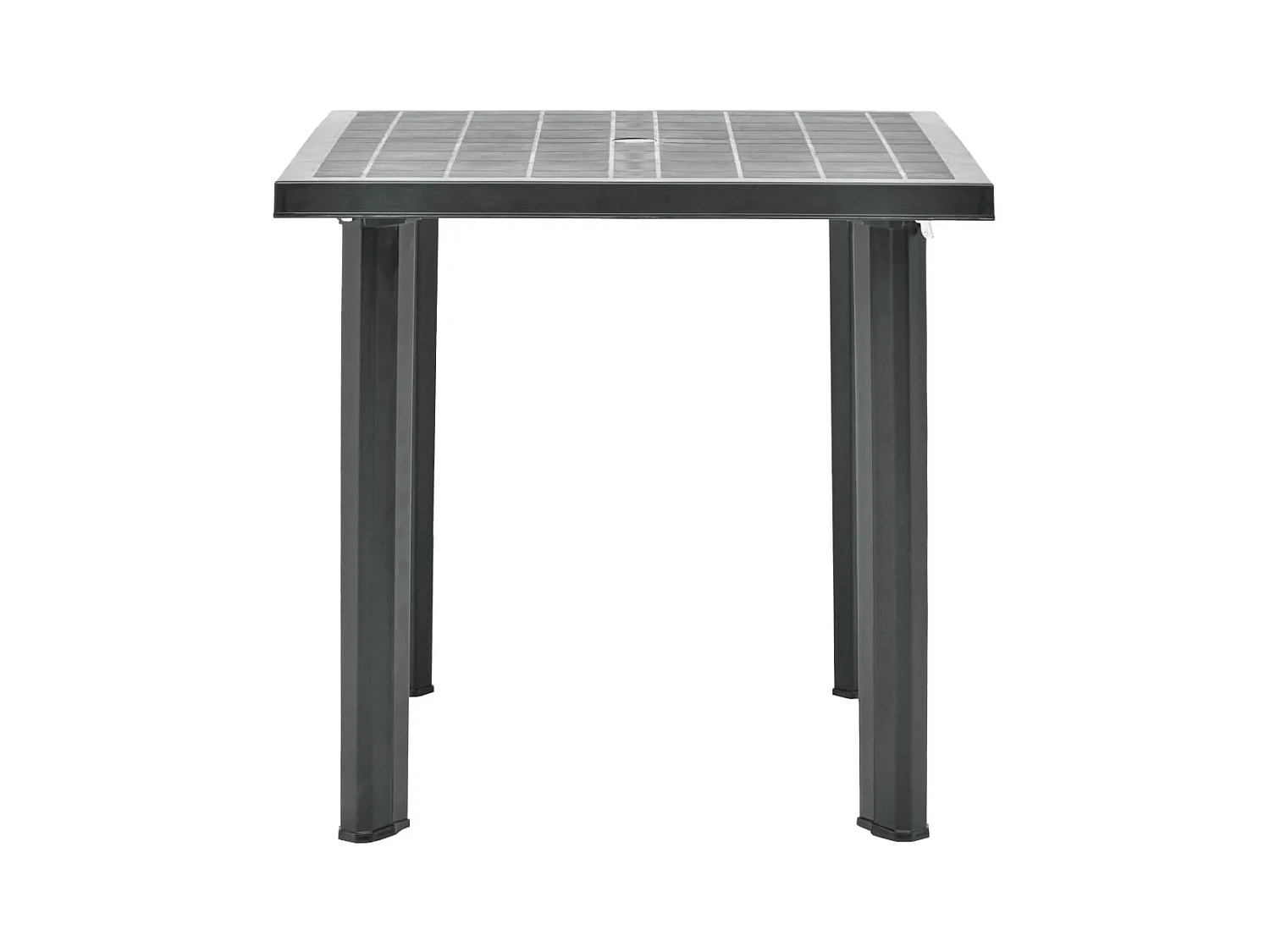Antraciet tuintafel 80x75x72 cm Kunststof