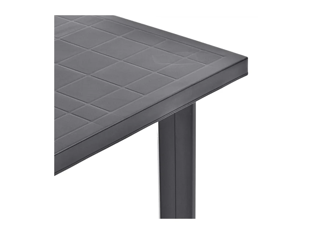 Antraciet tuintafel 80x75x72 cm Kunststof