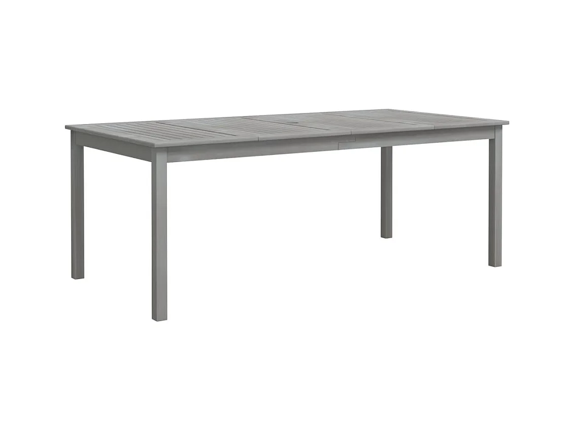 Tuintafel Grijs 200x100x75 cm Massief acaciahout