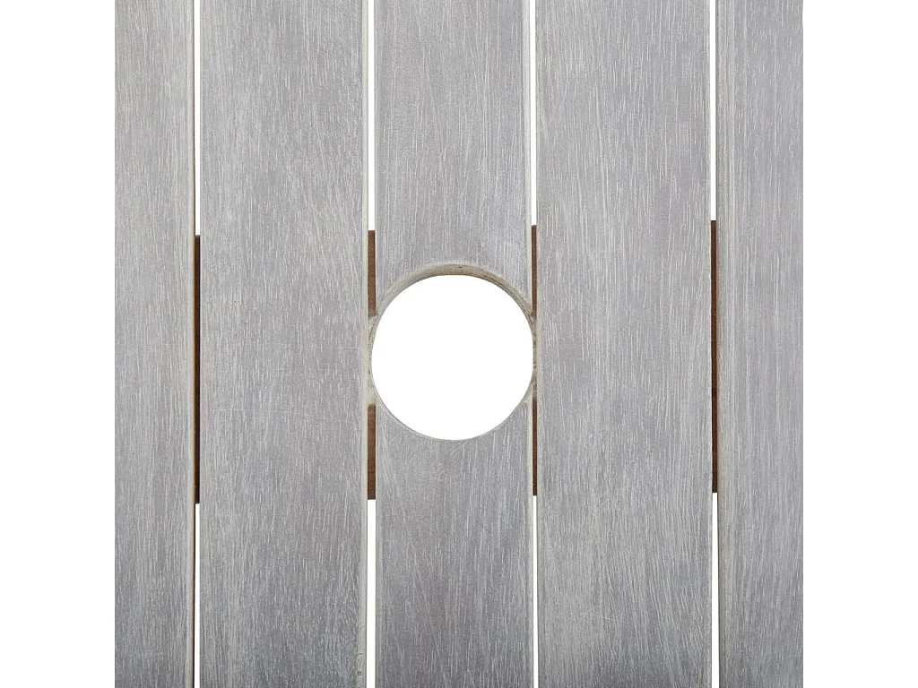 Mesa de jardín Gris 200x100x75 cm Madera maciza de acacia