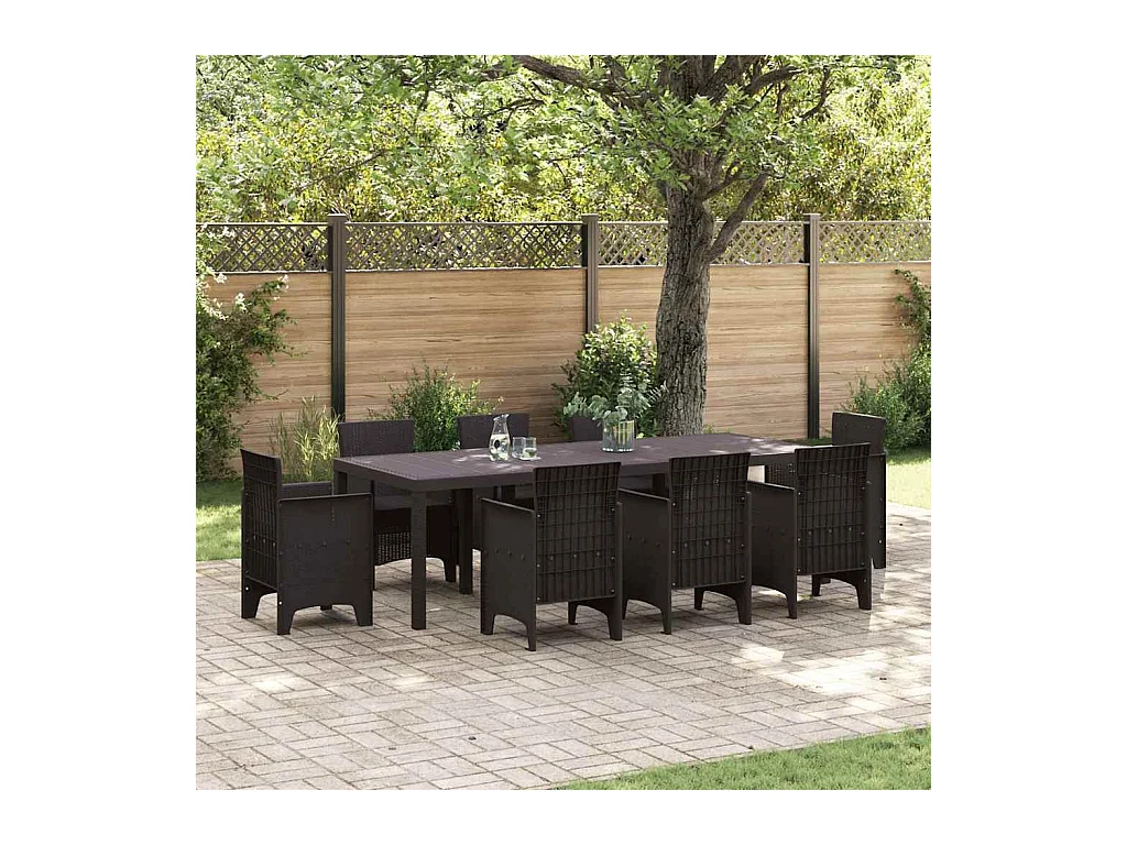 Table de Jardin Marron 250 x 100 x 73 cm polyrotin