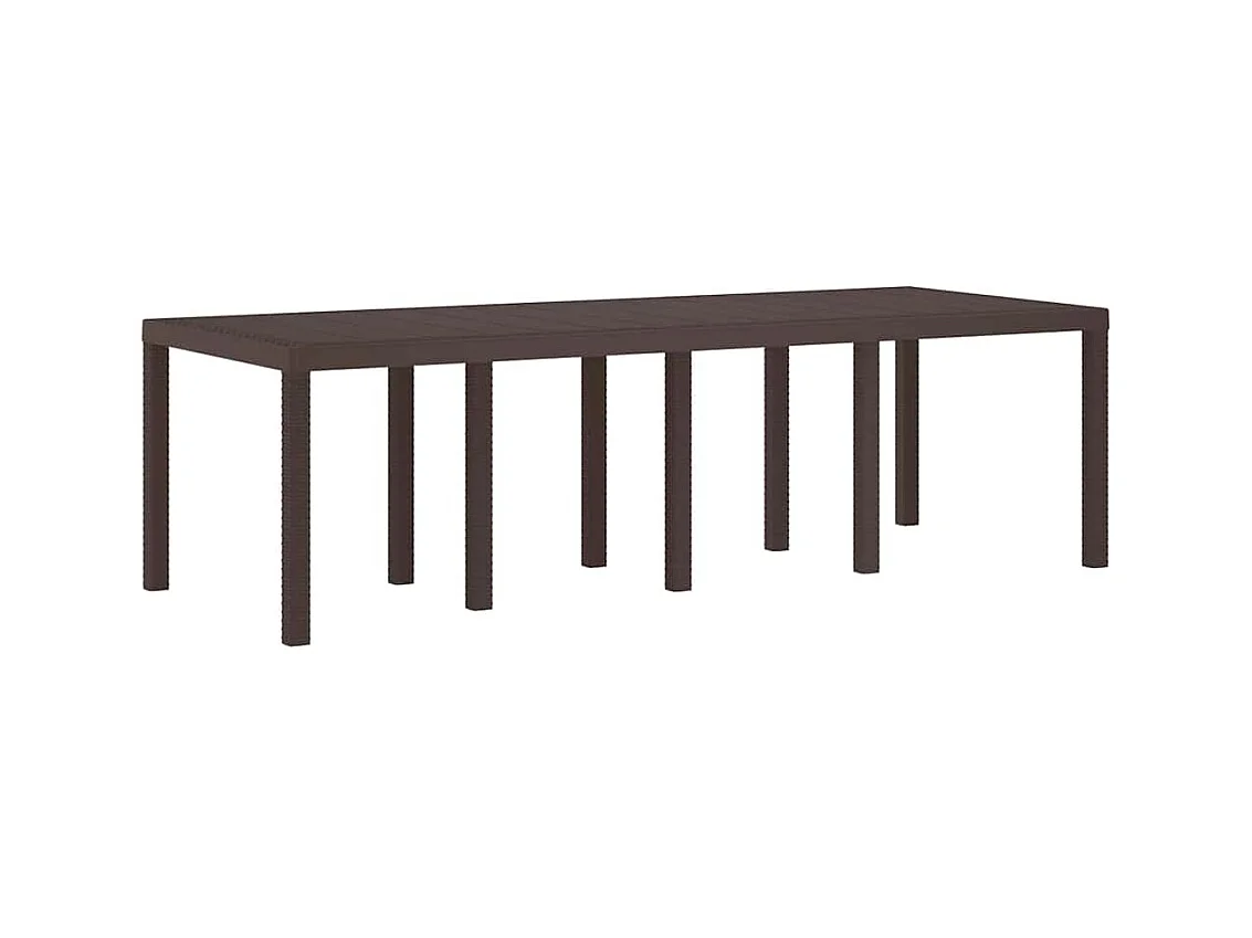 Table de Jardin Marron 250 x 100 x 73 cm polyrotin
