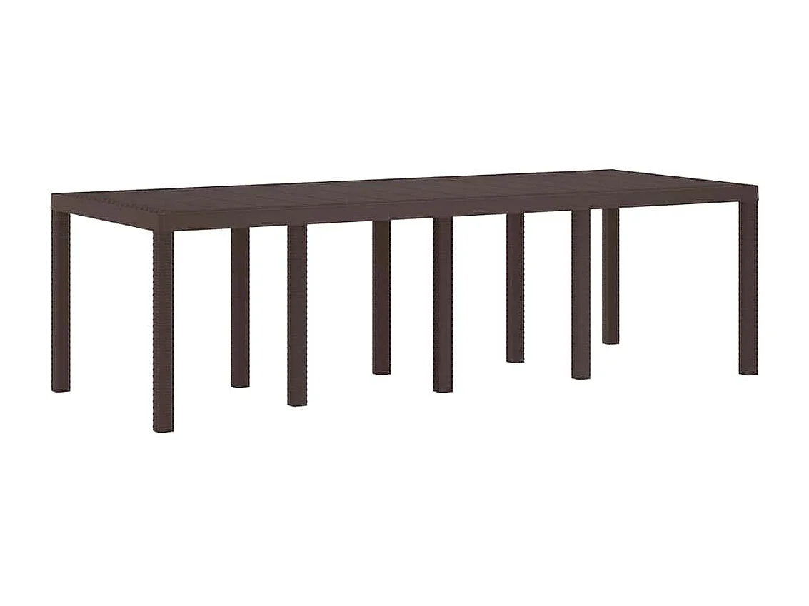 Table de Jardin Marron 250 x 100 x 73 cm polyrotin