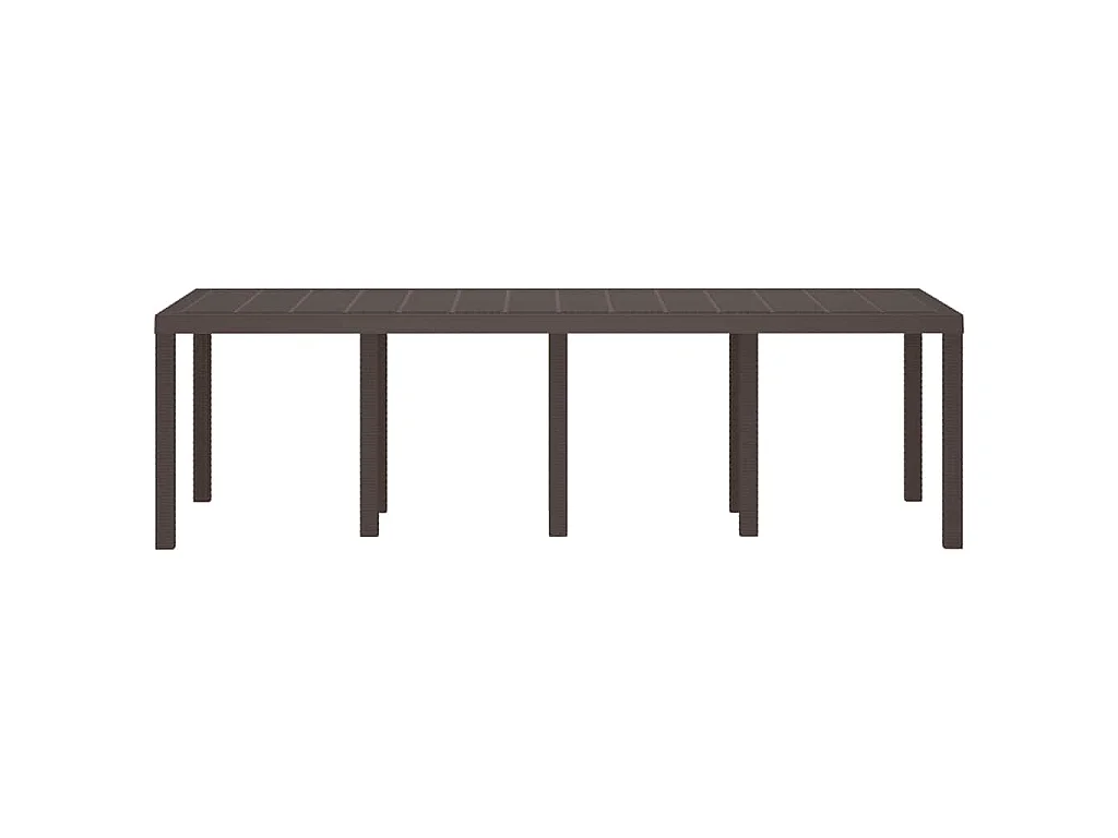 Bruine tuintafel 250 x 100 x 73 cm polyrotan