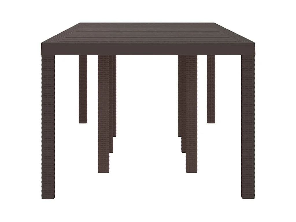 Bruine tuintafel 250 x 100 x 73 cm polyrotan