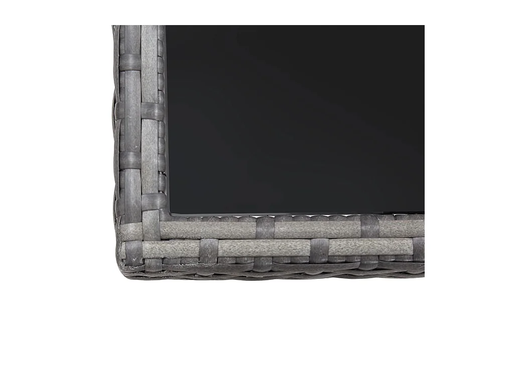 Grijze tuintafel 80x80x74 cm geweven hars