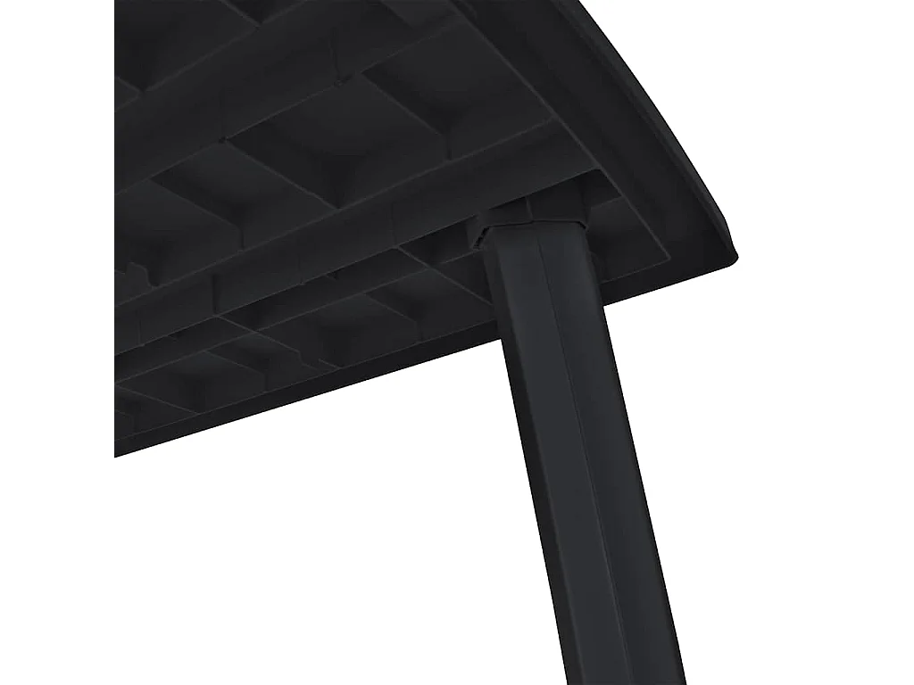 Mesa de jardín antracita 216x90x72 cm Plástico