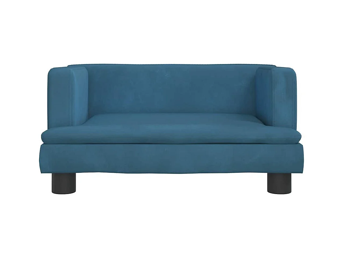 Lit pour chien bleu 60x40x30 cm velours