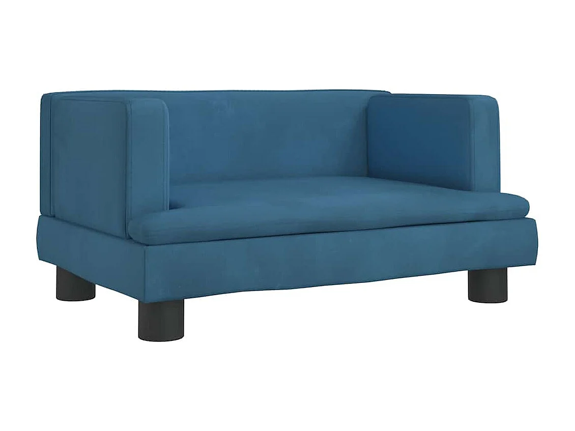 Cama para perro azul 60x40x30 cm terciopelo