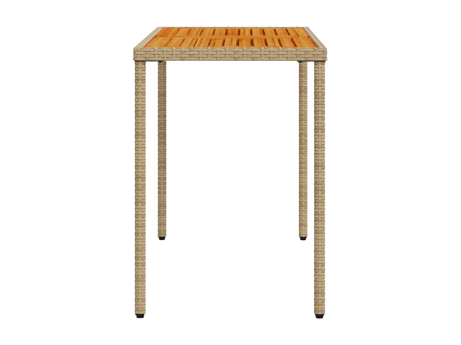 Tavolo da giardino con piano in legno di acacia beige 115x54x74 cm