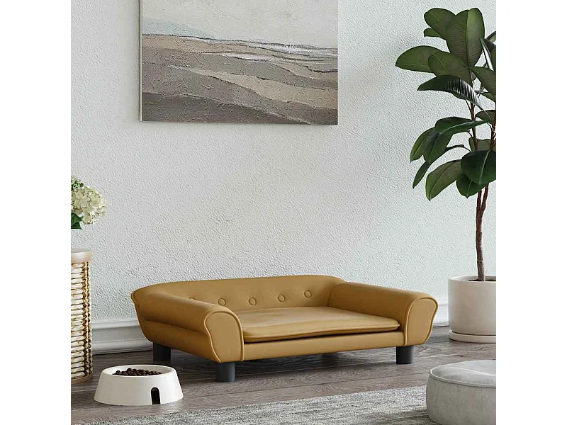 Cuccia per cani marrone 70x48x22 cm in velluto