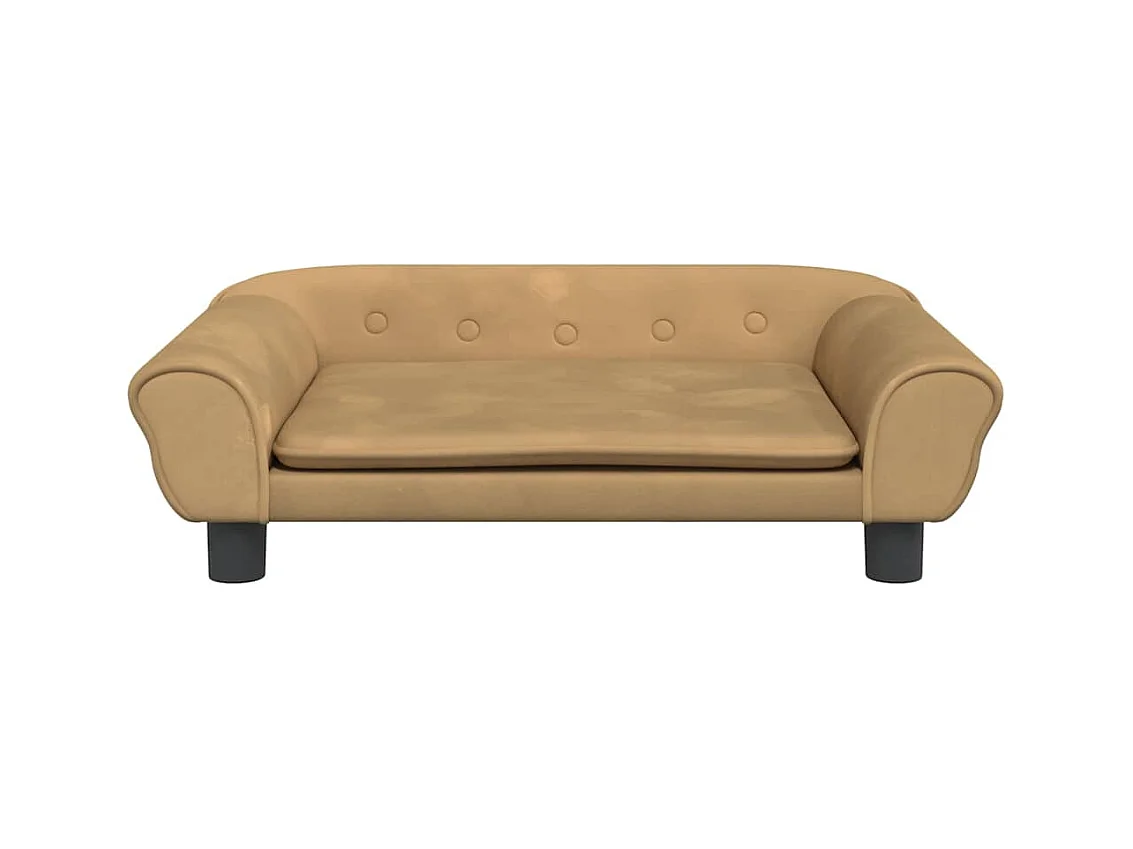 Bruin hondenbed 70x48x22 cm fluweel