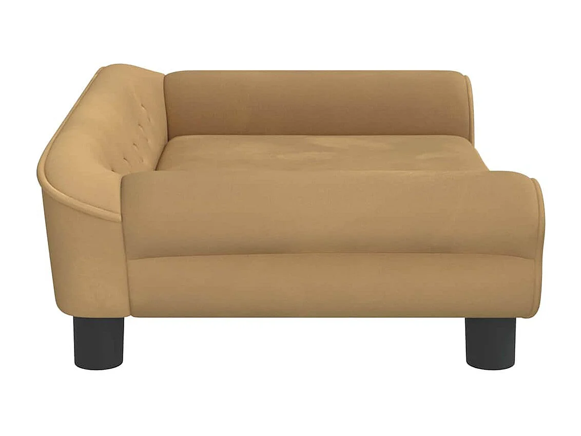 Lit pour chien marron 70x48x22 cm velours