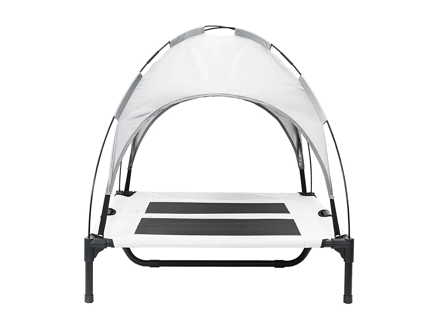 Cama para perros de acero gris plateado