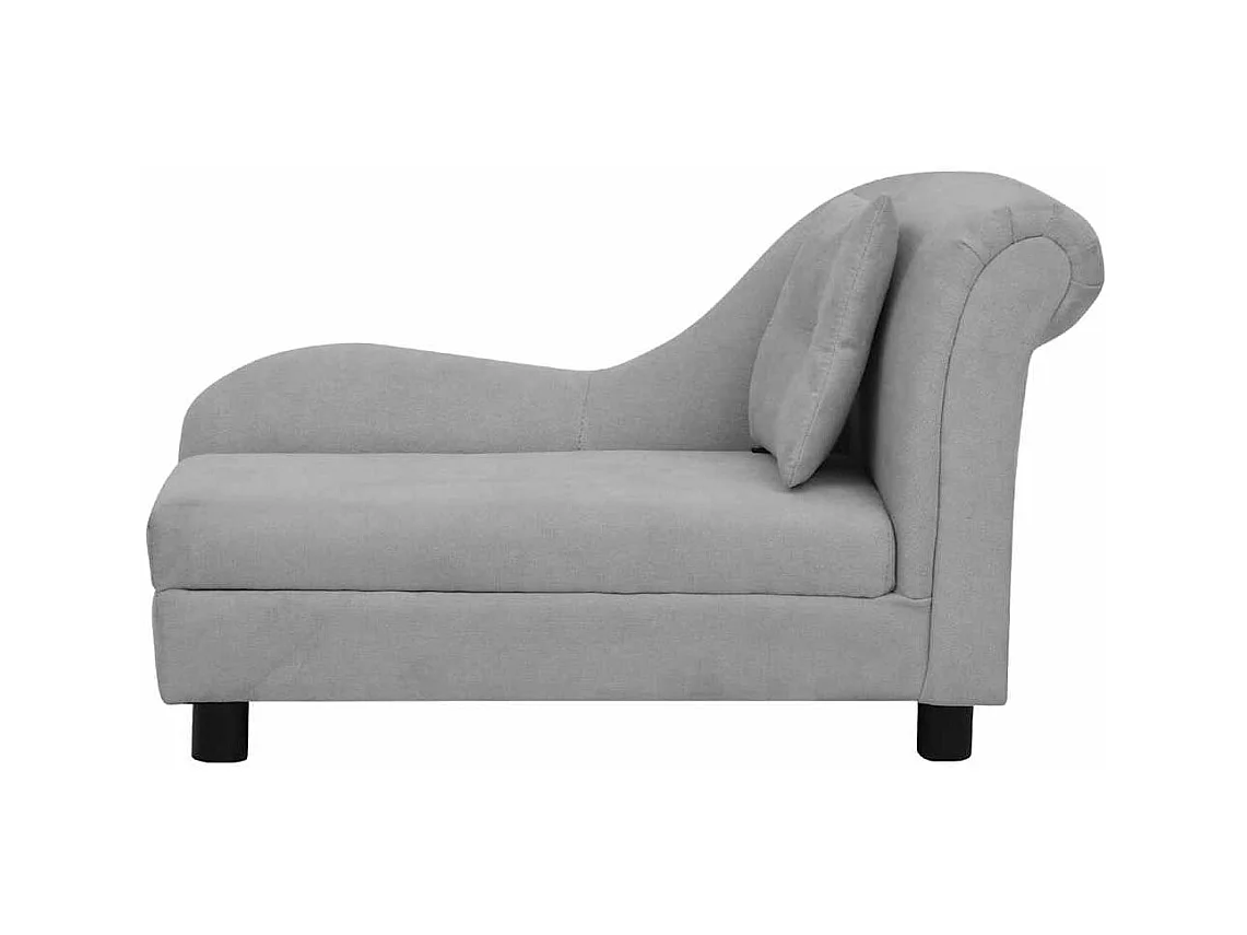 Hondensofa met kussen grijs 83x44x44 cm pluche