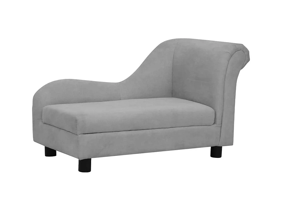 Hondensofa met kussen grijs 83x44x44 cm pluche