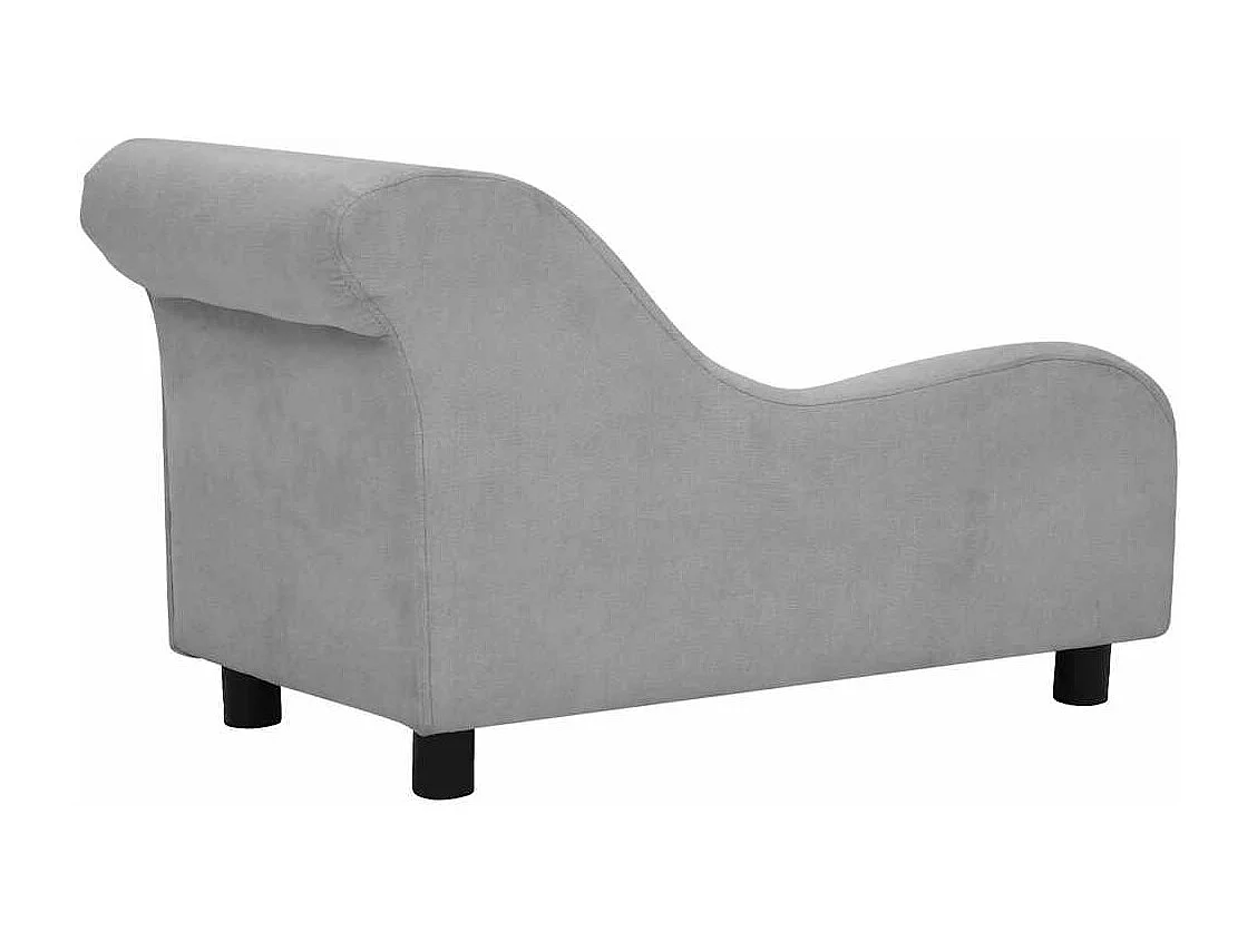 Hondensofa met kussen grijs 83x44x44 cm pluche