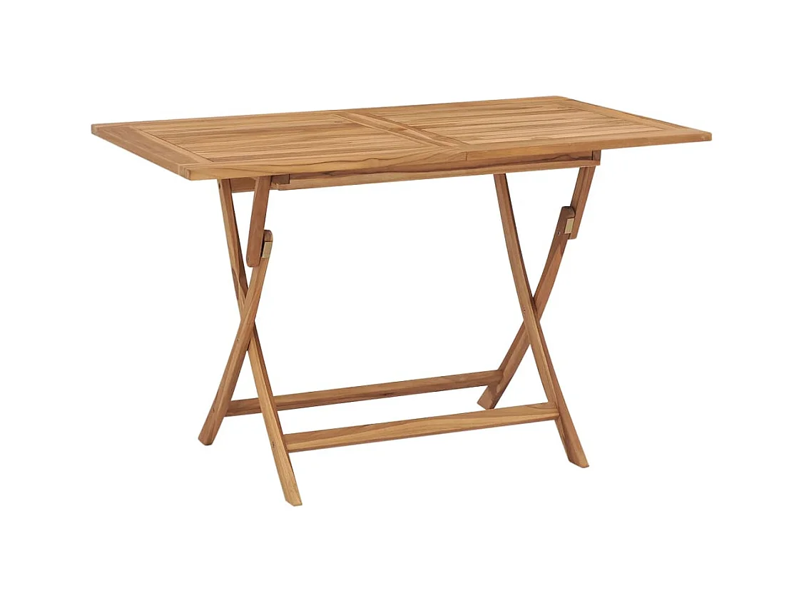 Mesa de jardín plegable 120x70x75 cm Madera maciza de teca