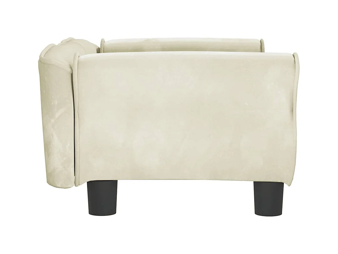 Lit pour chien crème 70x45x30 cm velours