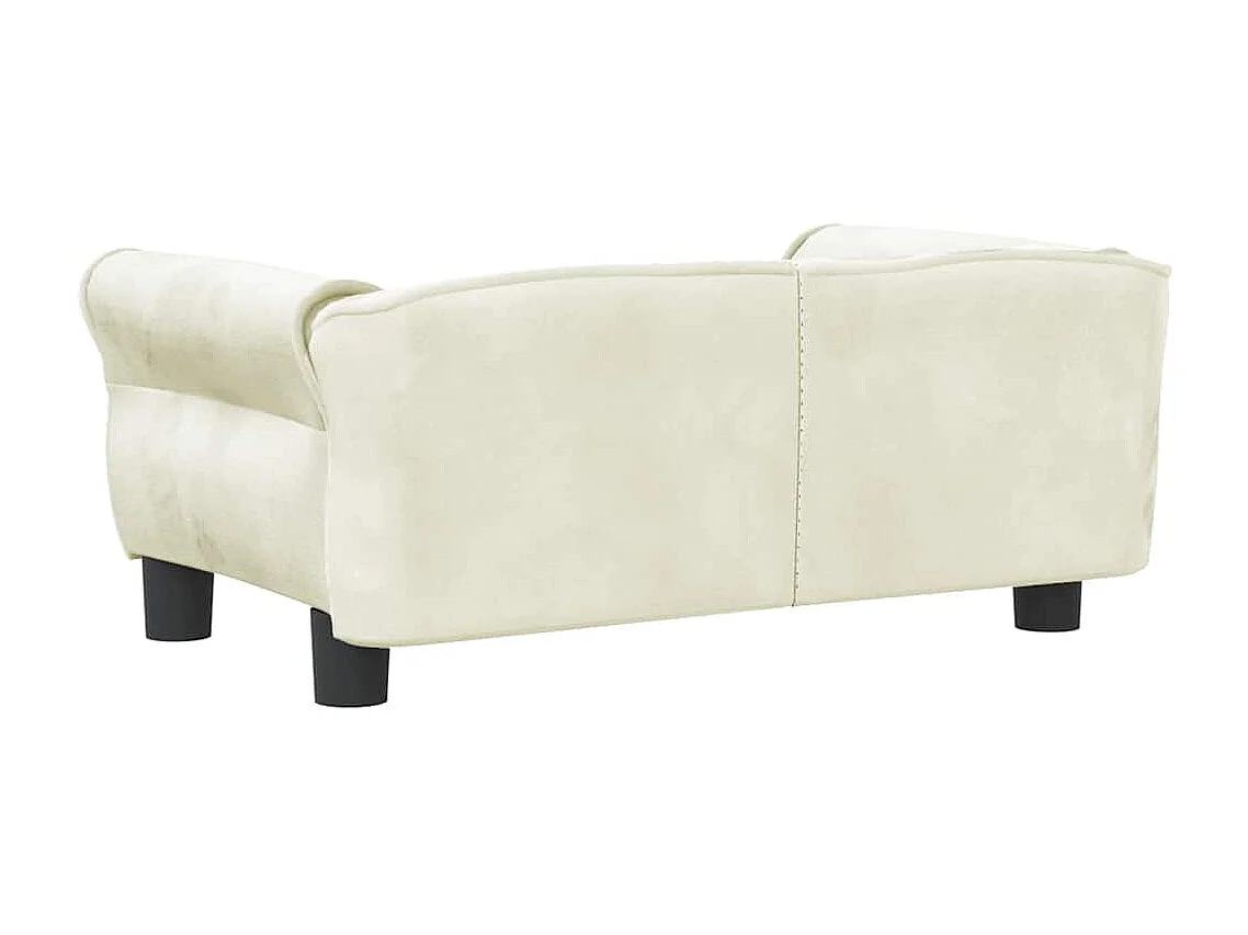 Cama para perro color crema 70x45x30 cm terciopelo