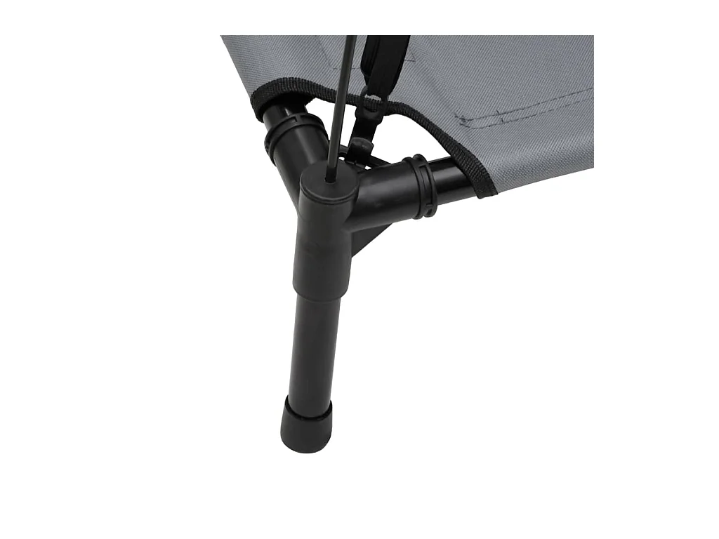 Lit pour chien avec auvent anthracite tissu Oxford et acier