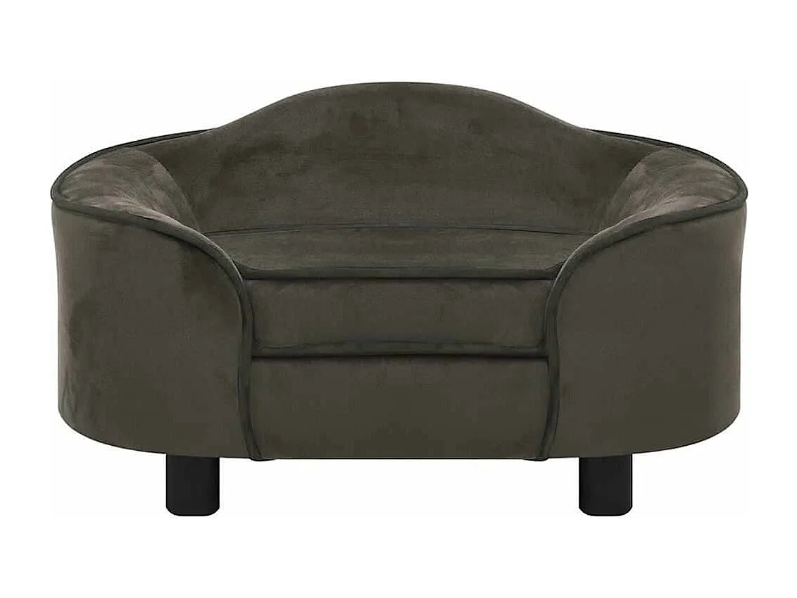 Canapé pour chien Gris foncé 67x47x36 cm Peluche