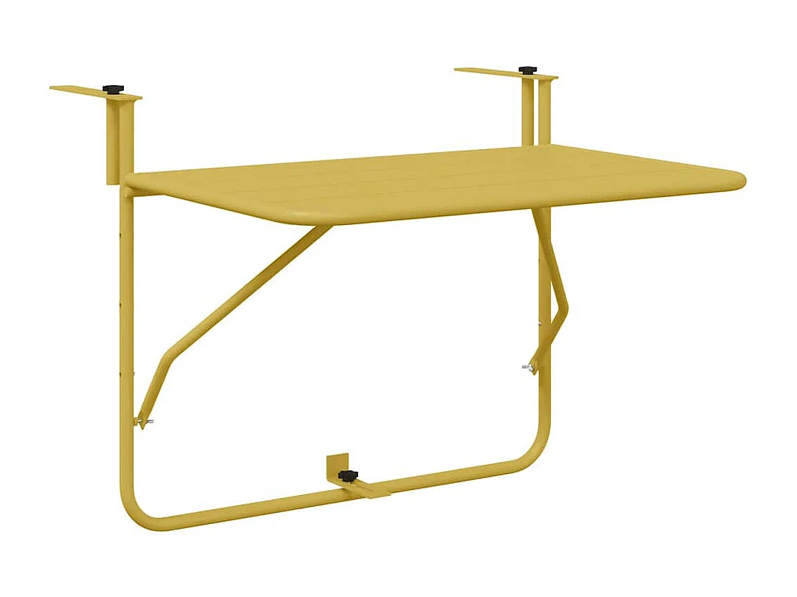 Table Suspendue de Balcon Doré 60 x 39 x 65 cm Acier