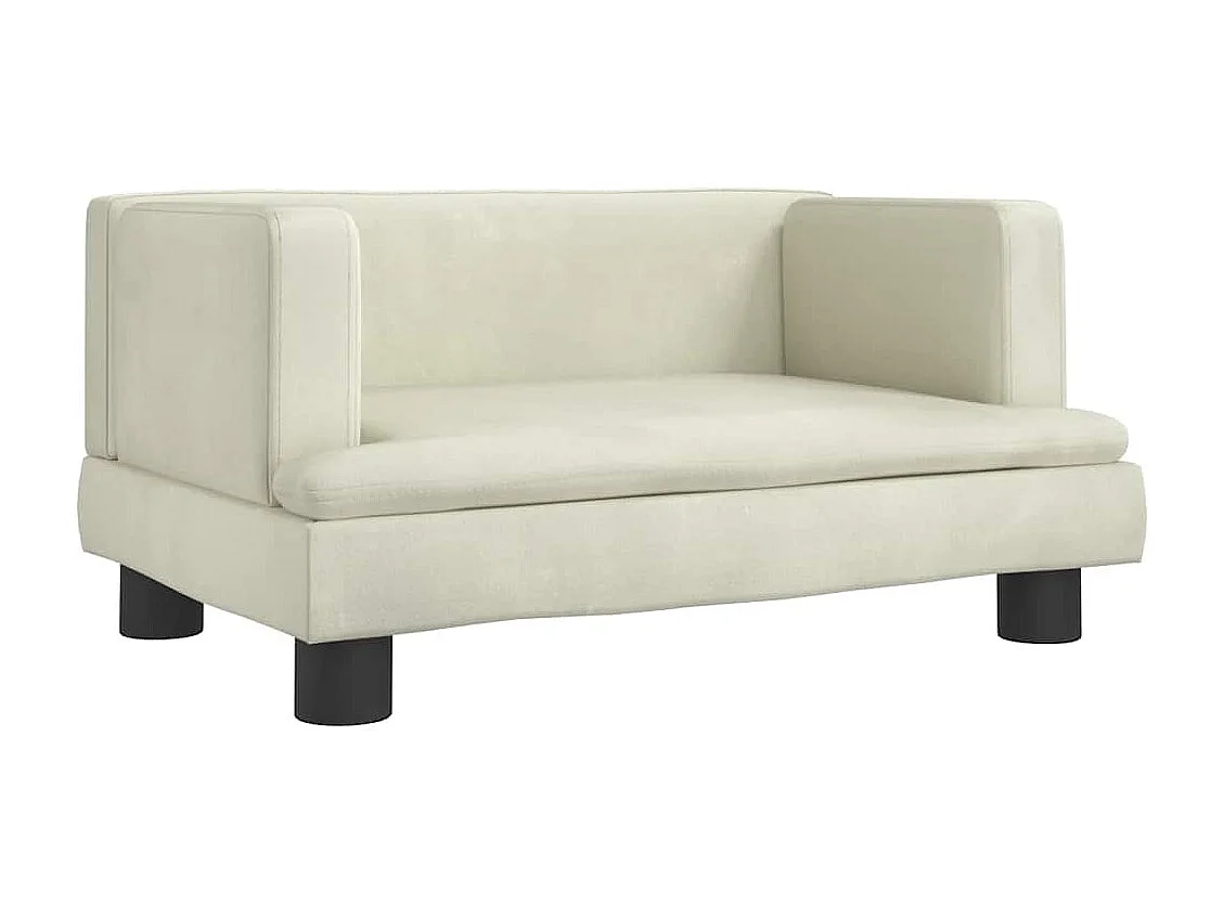 Cama para perro color crema 60x40x30 cm terciopelo