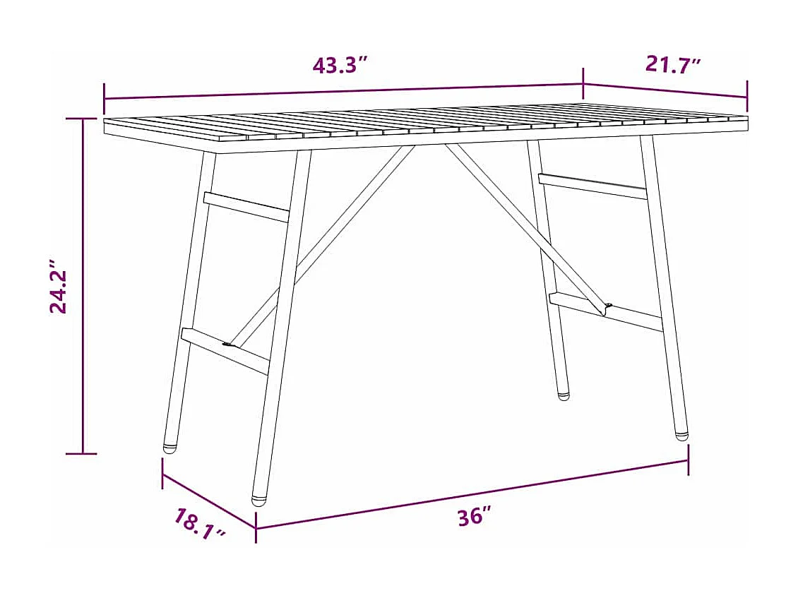 Table de salle à manger Marron 110 x 55 x 62 cm