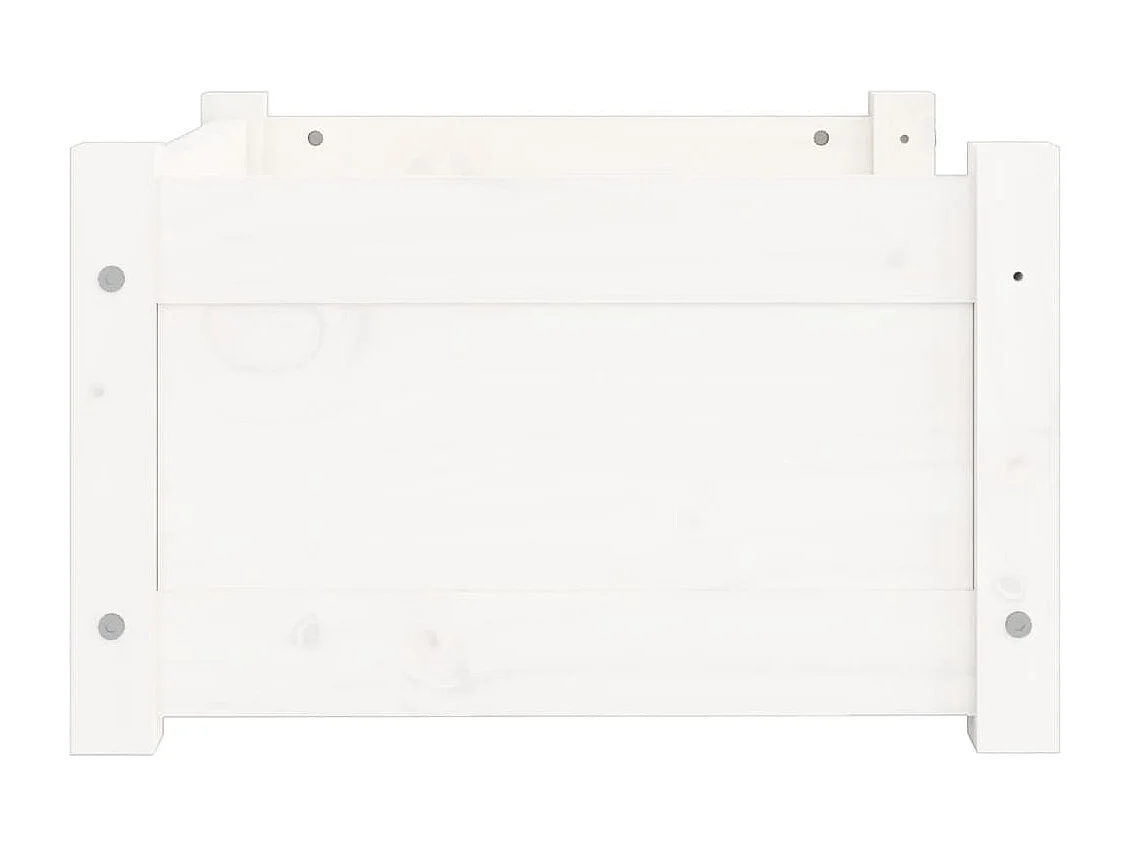 Cama para perro Blanca 55,5x45,5x28 cm Madera maciza de pino