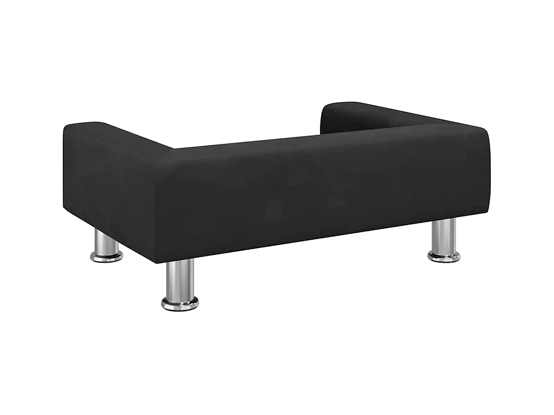 Lit pour chien noir 70x45x26,5 cm velours