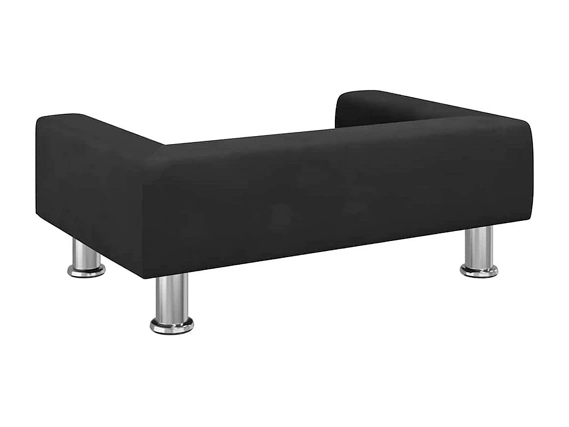 Zwarte hondenmand 70x45x26,5 cm fluweel