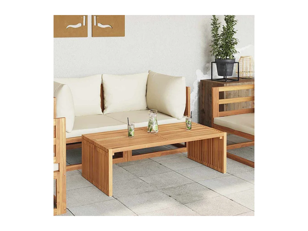 Table d'appoint de jardin Marron 110 x 55 x 35.5 cm