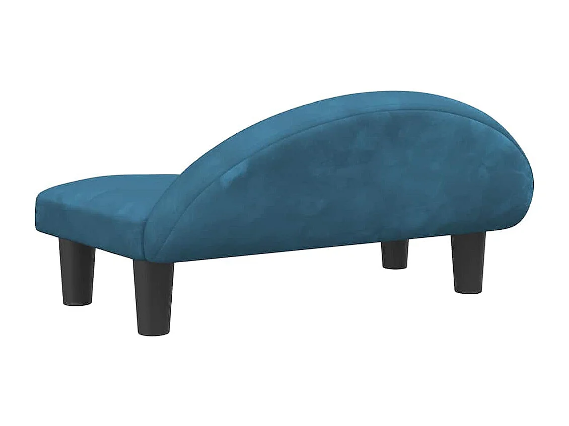 Lit pour chien bleu 70x52x30 cm velours