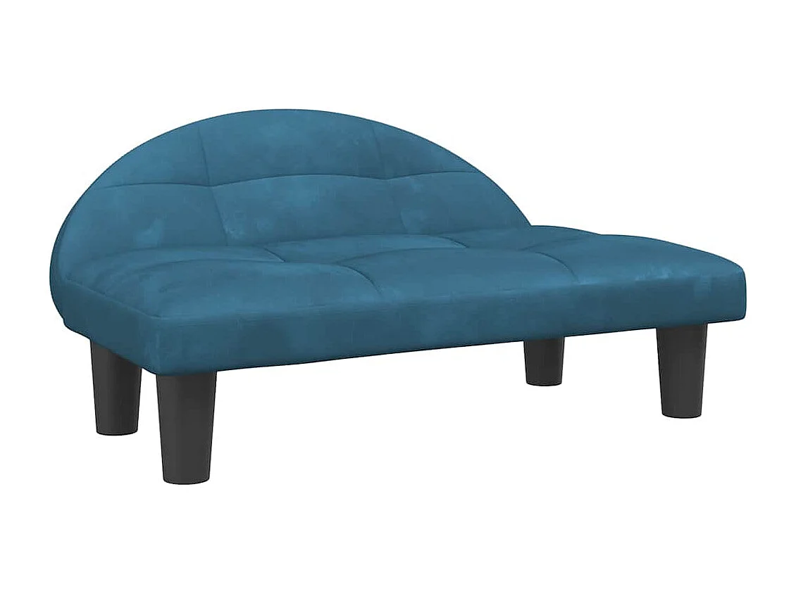 Cama para perro azul 70x52x30 cm terciopelo