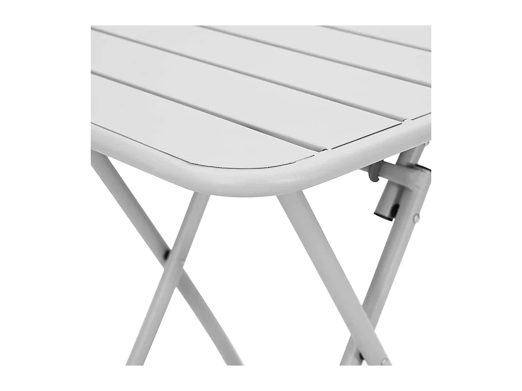 Table de Jardin Blanc 55 x 55 x 73 cm Acier revêtu de poudre