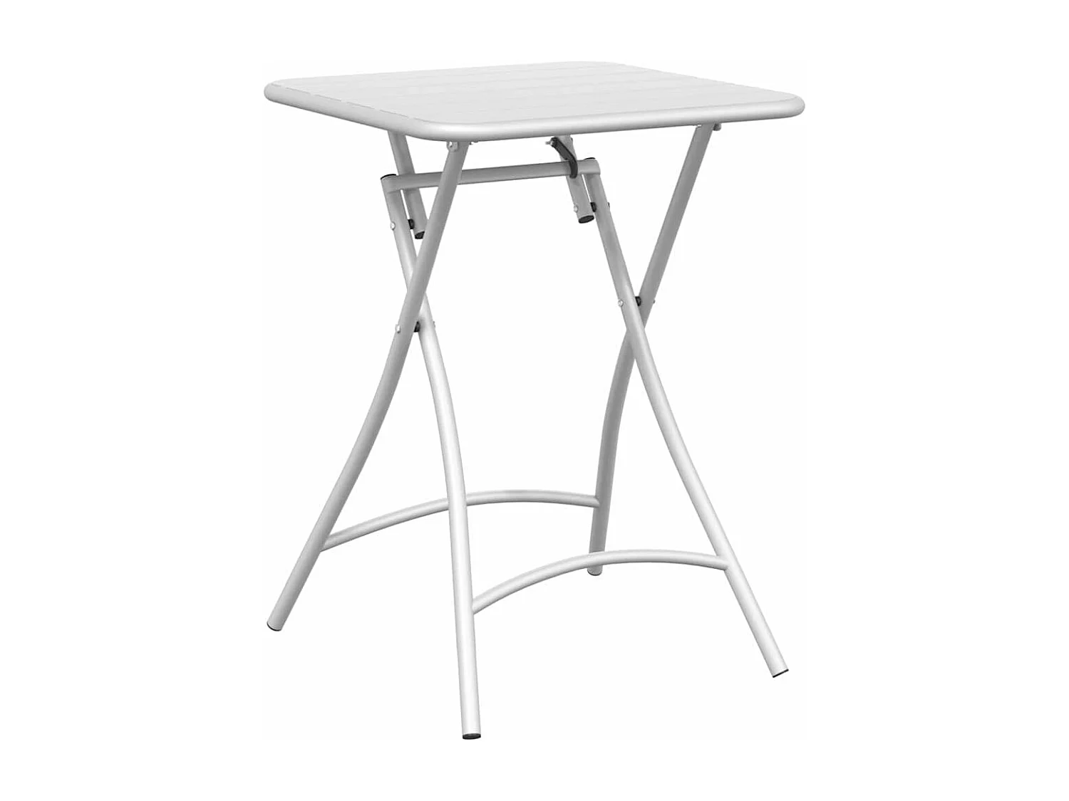 Table de Jardin Blanc 55 x 55 x 73 cm Acier revêtu de poudre