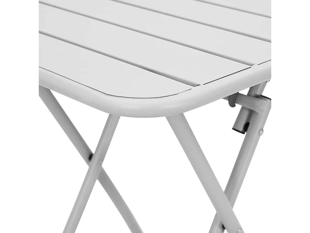 Table de Jardin Blanc 55 x 55 x 73 cm Acier revêtu de poudre