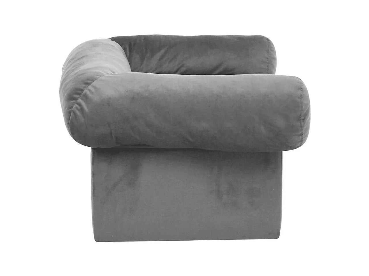 Sofá para perro con cajón Gris 75x50x38 cm Peluche