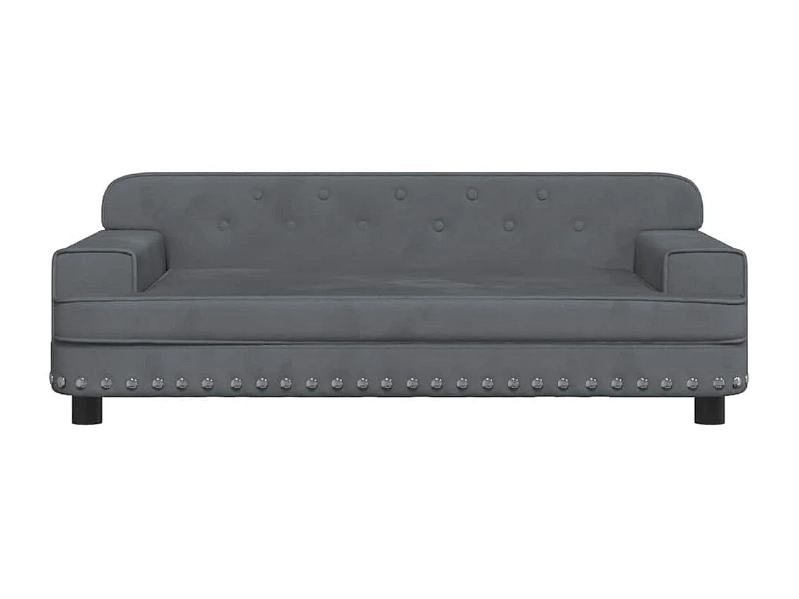 Lit pour chien gris foncé 90x53x30 cm velours