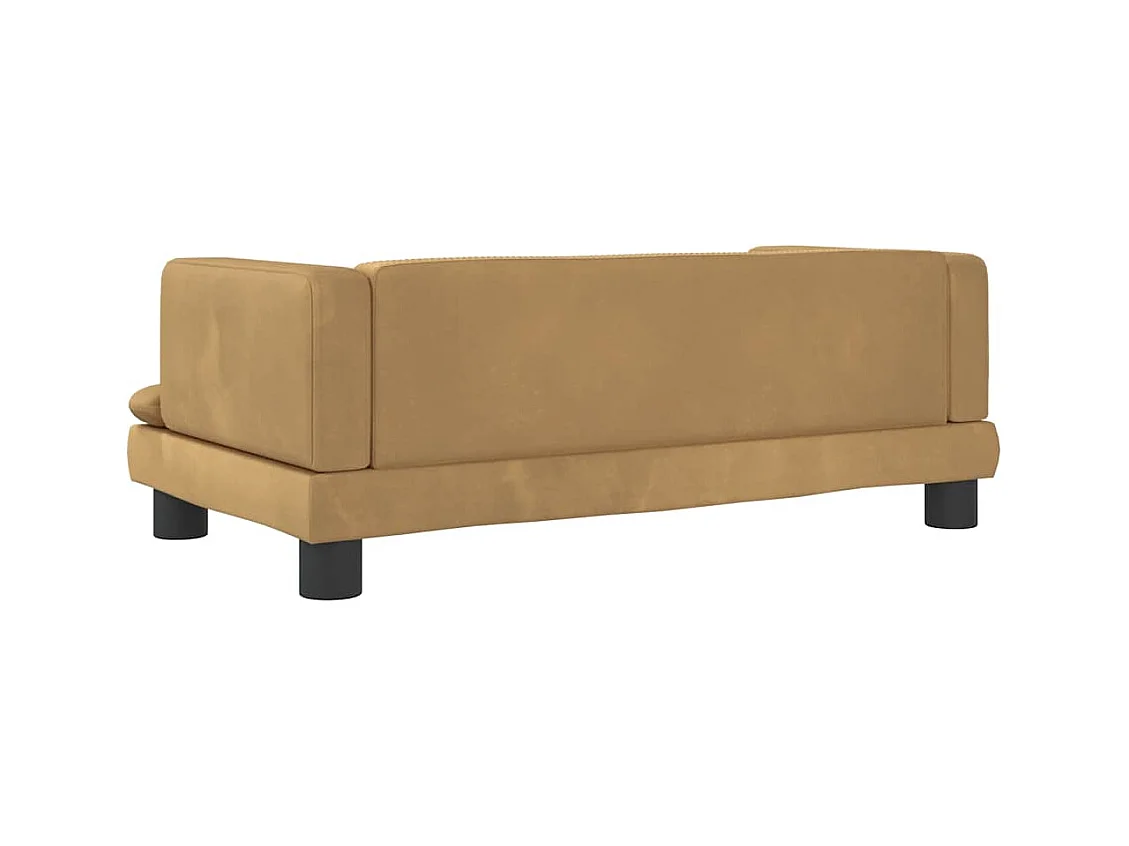 Lit pour chien marron 80x45x30 cm velours