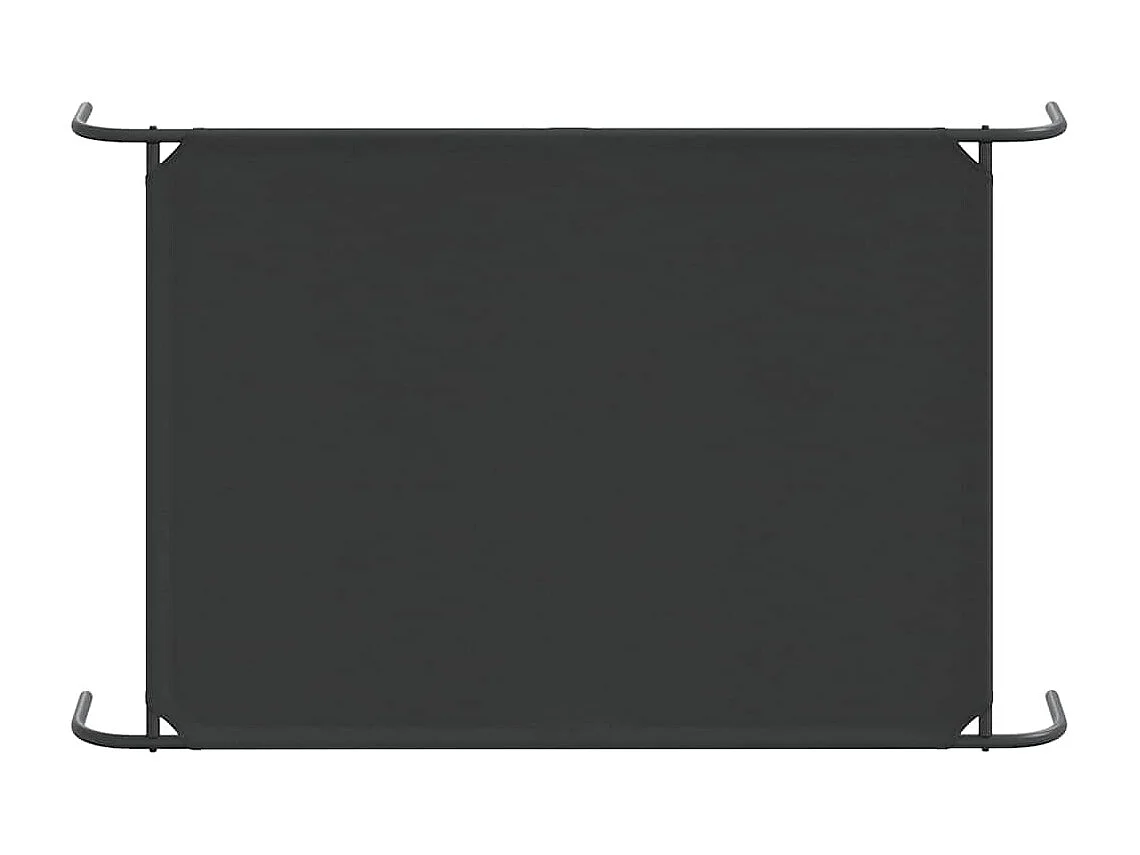 Cama elevada para perros negra 130x80x20 cm Tejido Oxford y acero