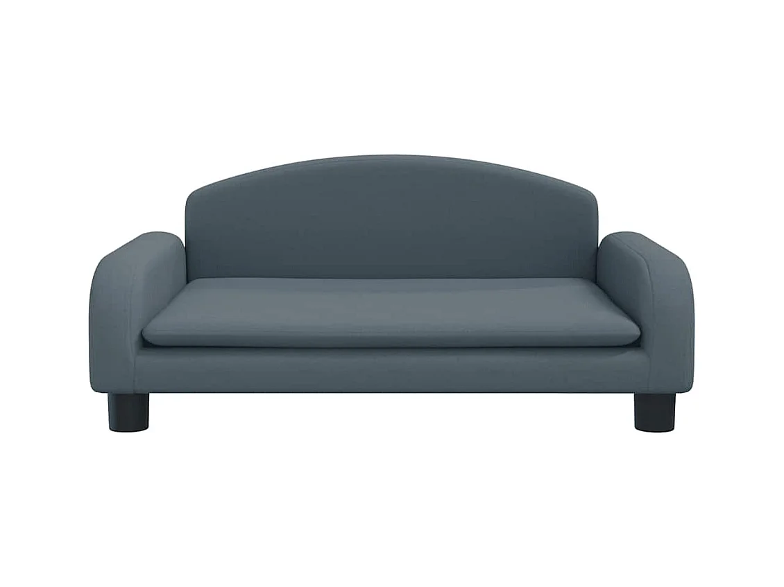 Lit pour chien gris foncé 70x45x30 cm tissu