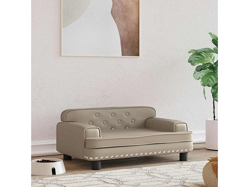 Cappuccino hondenbed 70x45x30 cm kunstleer