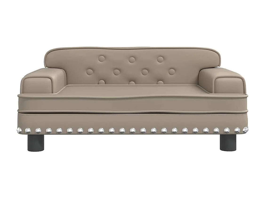 Lit pour chien cappuccino 70x45x30 cm similicuir