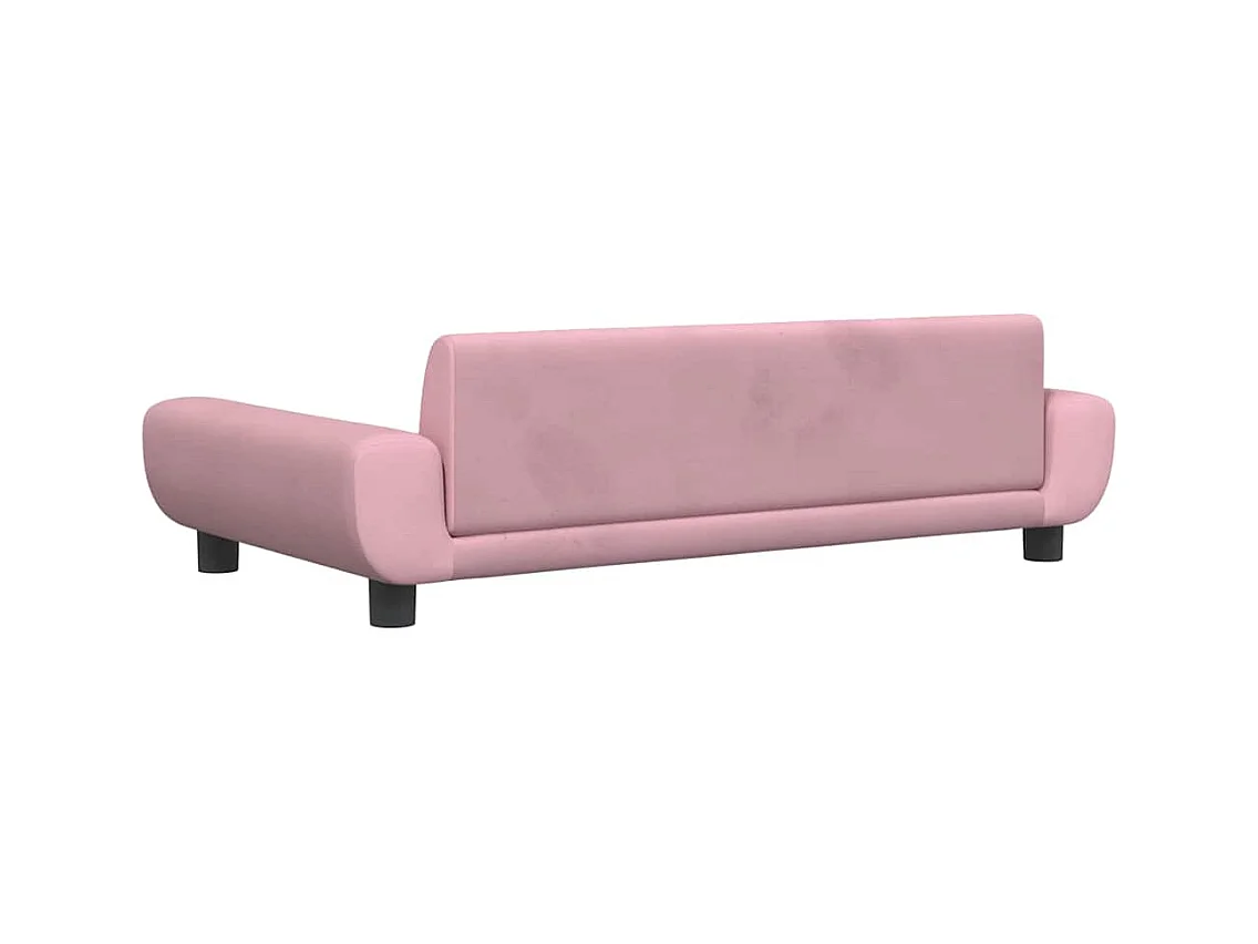 Cuccia rosa per cani 100x54x33 cm in velluto