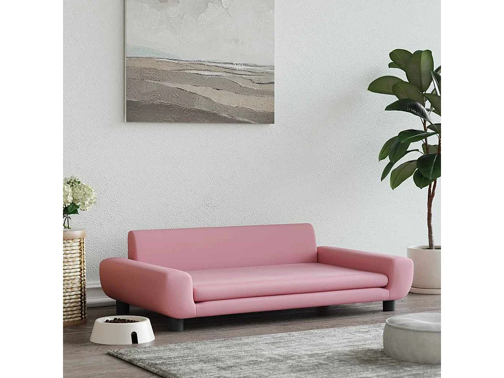 Roze hondenmand 100x54x33 cm fluweel