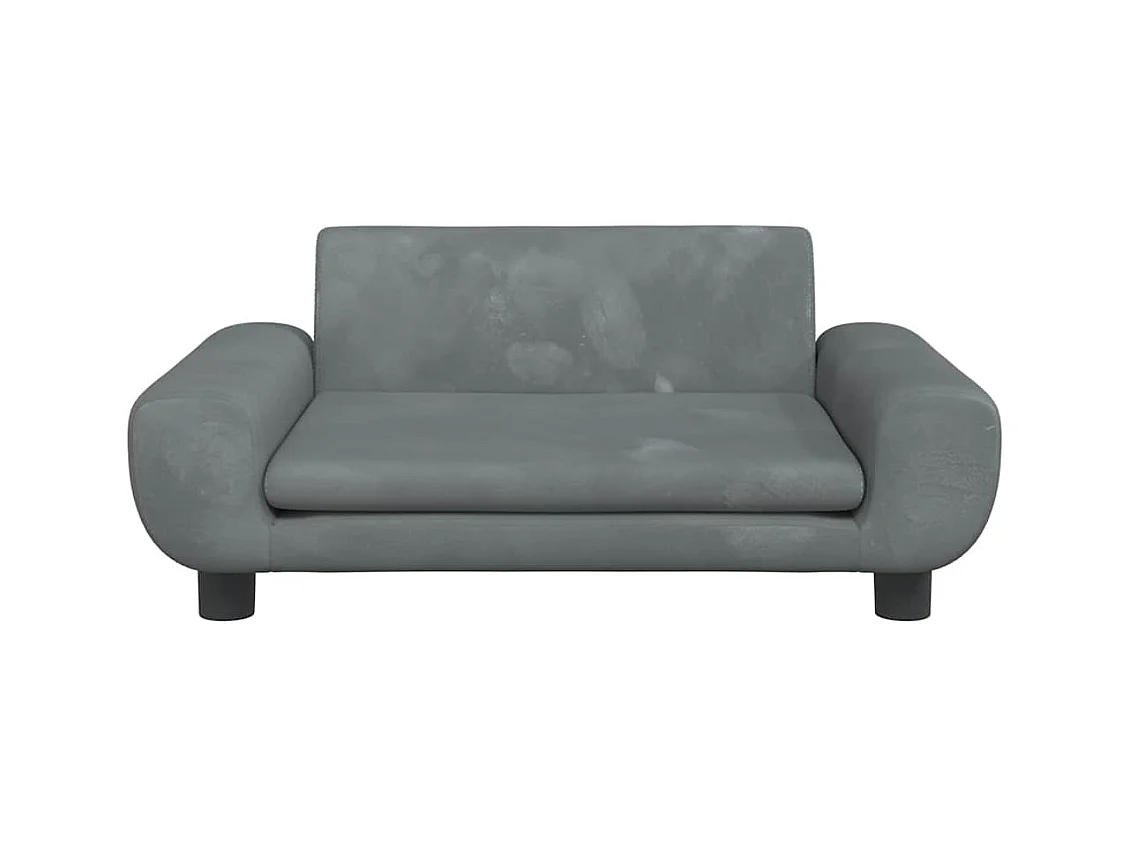 Cama para perro gris oscuro 70x45x33 cm terciopelo