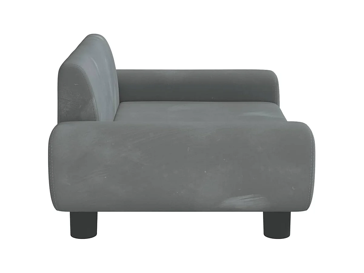 Cama para perro gris oscuro 70x45x33 cm terciopelo